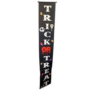 3 Halloween Banners Signs Trick Treat Witches Happy Halloween Hanging 71" x 12"